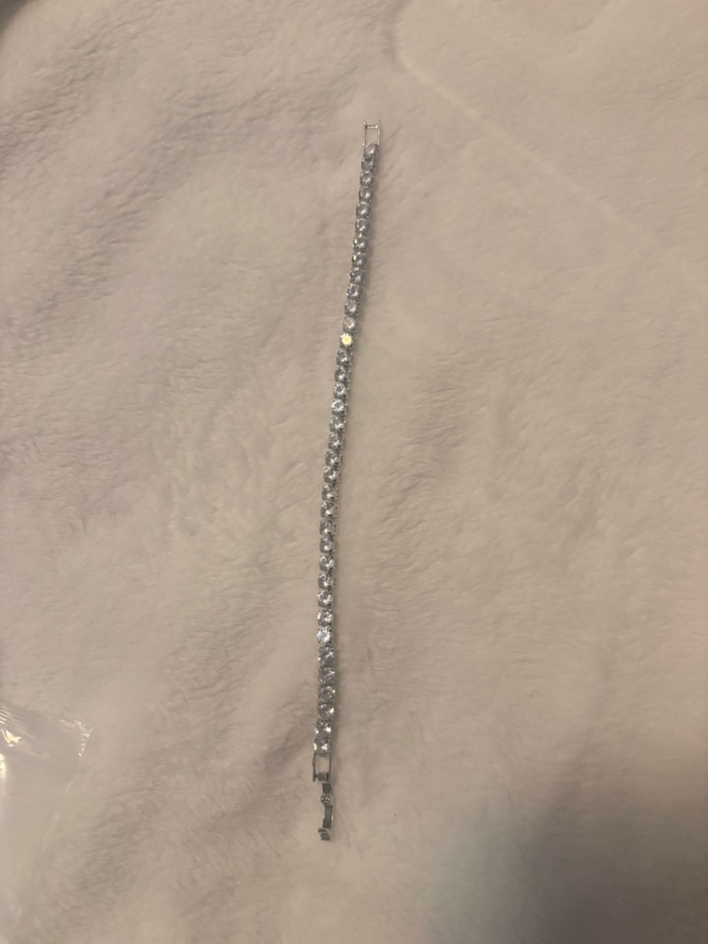 Silver Color Crystal Tennis Bracelet - Elegant Women's Jewelry Cubic Zirconia